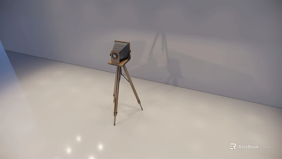 High Quality Digital Camera Mounted On Tripod Stand For Professional Photography 3d model