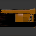 Yellow Crane Functional Vehicle With Extended Boom Arm And Sturdy Wheels