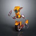 Industrial Robot Single Wheel Robot Double Wheel Robot Assistant Small Robot 3d model