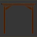 Wooden Square Table With Plank Top And Sturdy Legs In Simple Design