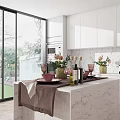 Modern Tableware Fruit Plate Modern Simple Kitchen Multi-function Cabinet 3d model