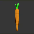 Fresh Orange Carrot With Green Leafy Tops And Smooth Textured Surface