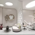Modern Light Luxury Beauty And Hair Salon Reception Lobby With Elegant Comfortable Warm Waiting Space