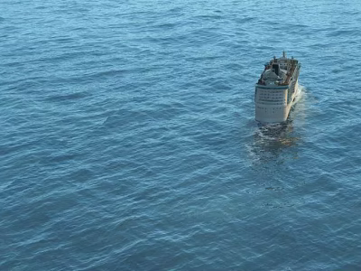 Luxury Yacht Sailing On Open Blue Sea Waters With Gentle Waves And Clear Horizon 3d model