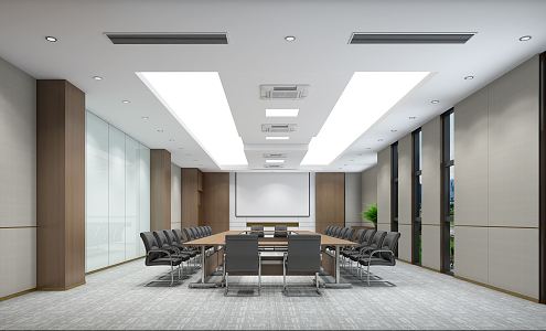 Modern Meeting Room Meeting Table and Chair 3d model