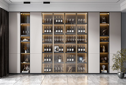 Modern Wine Cabinet 3d model