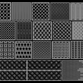 Decorative Feature Wall With Multiple Perforated Lattice Patterns And Designs 3d model