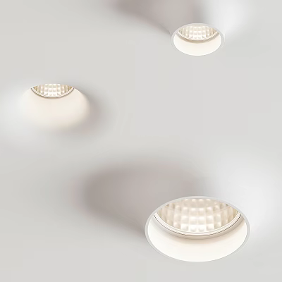 Modern Ceiling Downlights And Spotlights With Sleek White Design For Home Interior Lighting 3d model