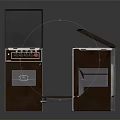 Retro Brown Electric Appliances With Stove Top Oven Compartment And Open Lid