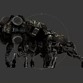 Two Robotic Beetle Like Mechanical Creatures With Armored Shells And Metal Legs 3d model
