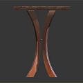 Wooden Accent Table With Square Top And Crossed Sleek Legs Design