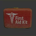 Red First Aid Kit With Medical Symbol For Home Emergency Safety Supplies