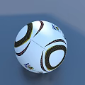 Gold Metal Basket Containing Various Soccer Balls And One Outside