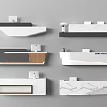 Modern Reception Desk Designs With Various Styles And Different Materials 3d model