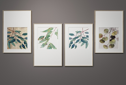 Japanese Decorative Painting Combination 3d model