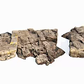 Natural Stone And Wood Decorative Elements With Rustic Charm For Home Decoration 3d model