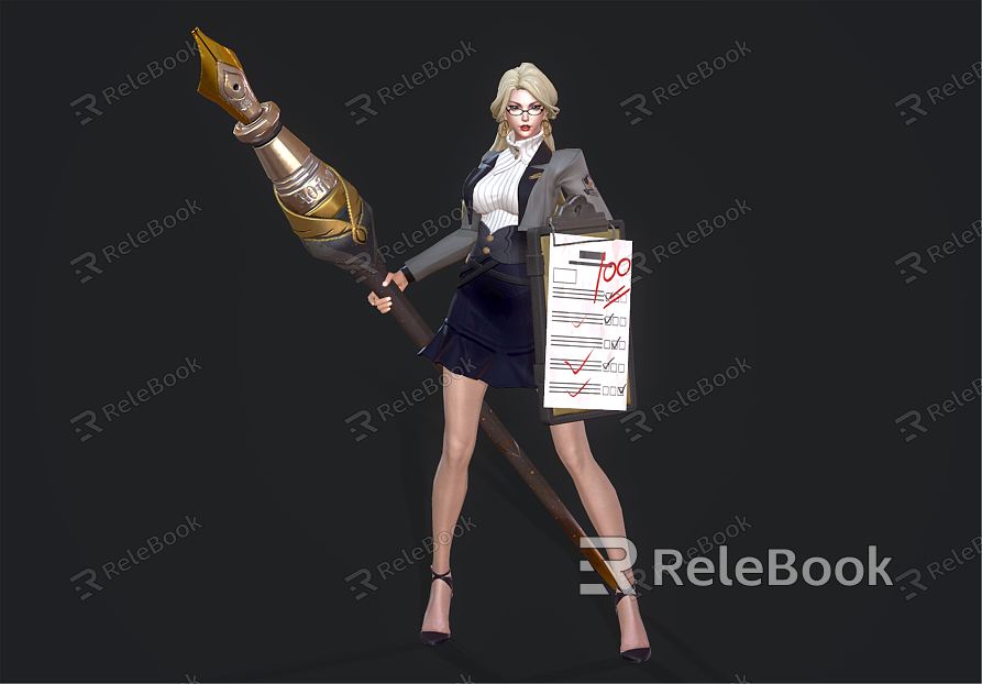 Modern Game Character Woman model