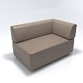 Irregular Shaped Sofa With Modern Design Light Beige Fabric Upholstery Unique Structure 3d model