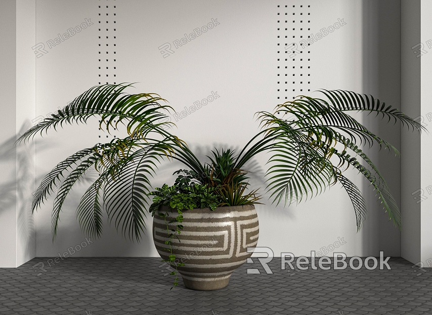 potted flowers model