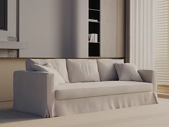 Modern three-seat sofa 3d model