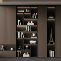 Modern Bookshelf Interior Design With Books Decorative Items And Storage Shelves