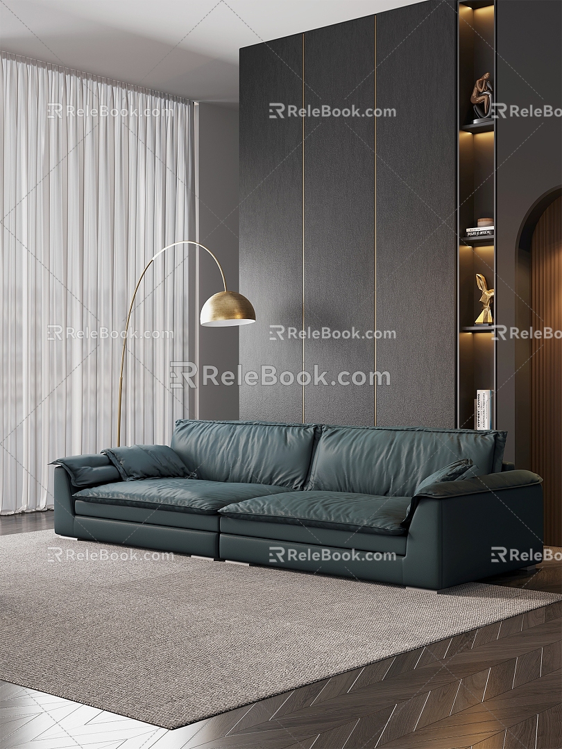 Double sofa 3d model