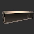 Sleek Metallic Bladed Weapon Featuring Engraved Dragon Pattern And Modern Design