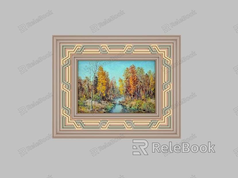 Picture Frame Photo Frame Oil Painting Landscape Decorative Painting Wooden Frame Decorative Painting European Picture Frame European Picture Frame Classical Picture Frame model