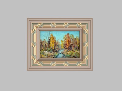 Picture Frame Photo Frame Oil Painting Landscape Decorative Painting Wooden Frame Decorative Painting European Picture Frame European Picture Frame Classical Picture Frame model