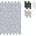 Modern Floor Tiles With Black White Marble Texture Contrast Pattern Design