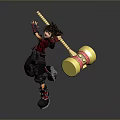 Golden Hammer Household Essential Tool With Red Black Design Ergonomic Handle For Daily Use
