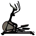 Fitness Equipment Elliptical Trainer Machine With Digital Display Panel And Ergonomic Handles