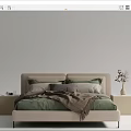 Modern Double Bed 3d model