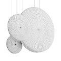 Modern Minimalist Pendant Light With Circular Multi Colored Discs In Interior Design 3d model