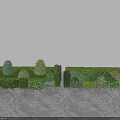 Neatly Pruned Green Shrubs In Modern Landscape Design With Diverse Shapes And Tidy Arrangements