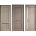 Wooden Hinged Doors With Different Panel Designs For Modern Interior Spaces 3d model