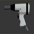 Silver Metal Pneumatic Wrench Heavy Duty Industrial Tool With Ergonomic Handle For Mechanical Repair