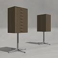 Wooden Modern Entryway Cabinet and Side Cabinet with Multiple Drawers and Metal Stands