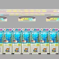 Claw Machine Store With Multiple Colorful Crane Machines And Bright Ceiling Lights
