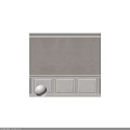 Modern Minimalist White Wainscoting Design On Light Colored Wall With Soft Lighting 3d model