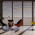 modern library 3d model