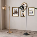 Retro floor lamp combination 3d model