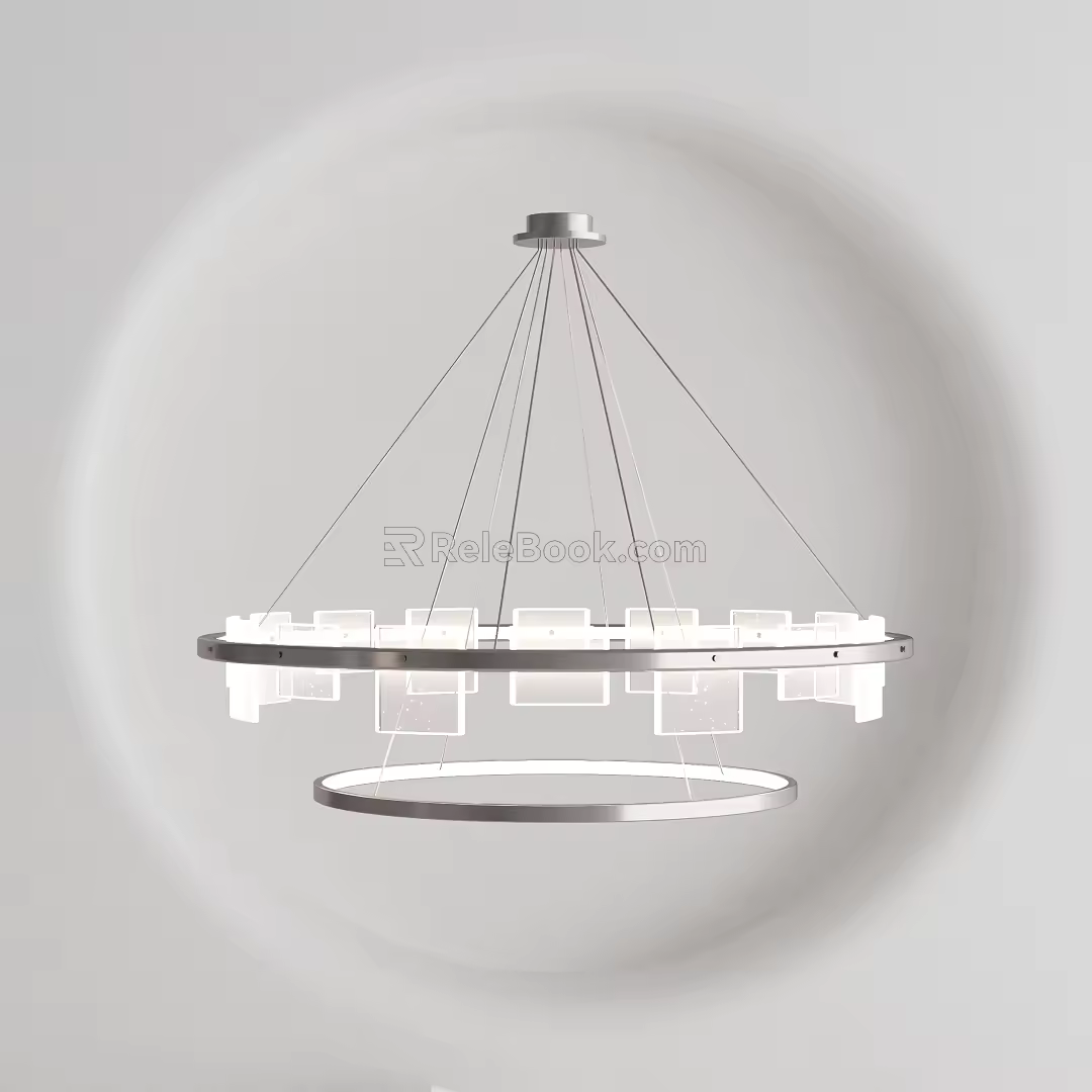 Modern chandelier 3d model