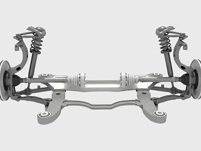 Industrial Equipment Automotive Suspension System With Springs Control Arms And Wheel Hubs 3d model