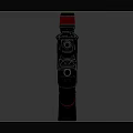 Futuristic Black And Red Sci Fi Weapon With Scope Grip And Sleek Barrel Design 3d model
