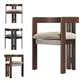 Modern Single Chair With Wooden Armrest Frame And Soft Cushion Multiple Colors