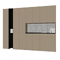Modern Light Wood Shoe Cabinet With Multiple Doors And Textured Back Panel 3d model