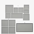 Black And White Framed Landscape Paintings With Natural Scenes And Trees