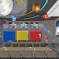 Fun Play Kids Play Area With Space Theme Moon Planets And Play Equipment