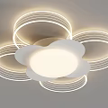 Modern Ceiling Lights With Geometric And Petal Shapes LED Soft Lighting Design Fixtures 3d model